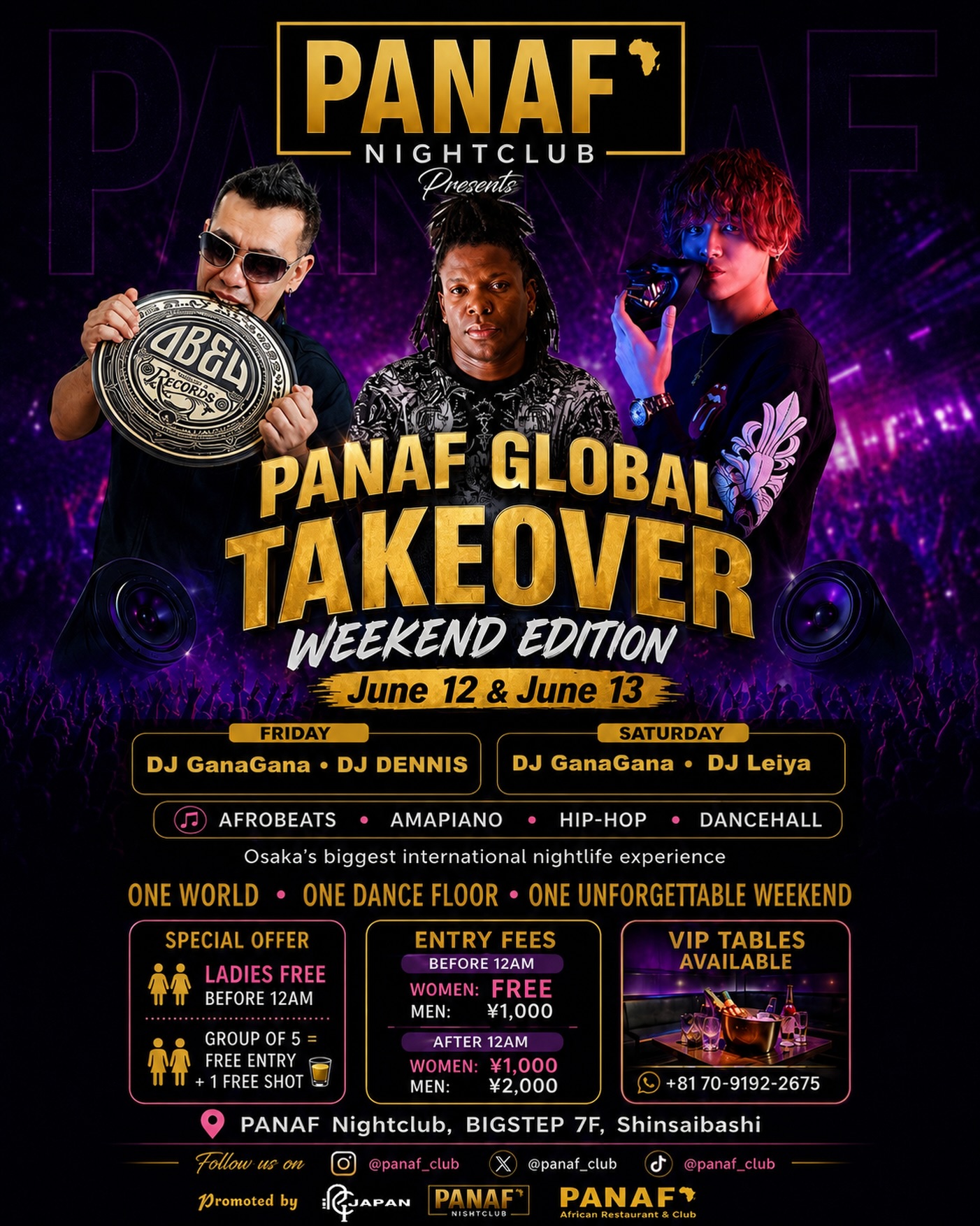 PANAF Global Takeover - Weekend Edition (Jun 13) poster and event artwork