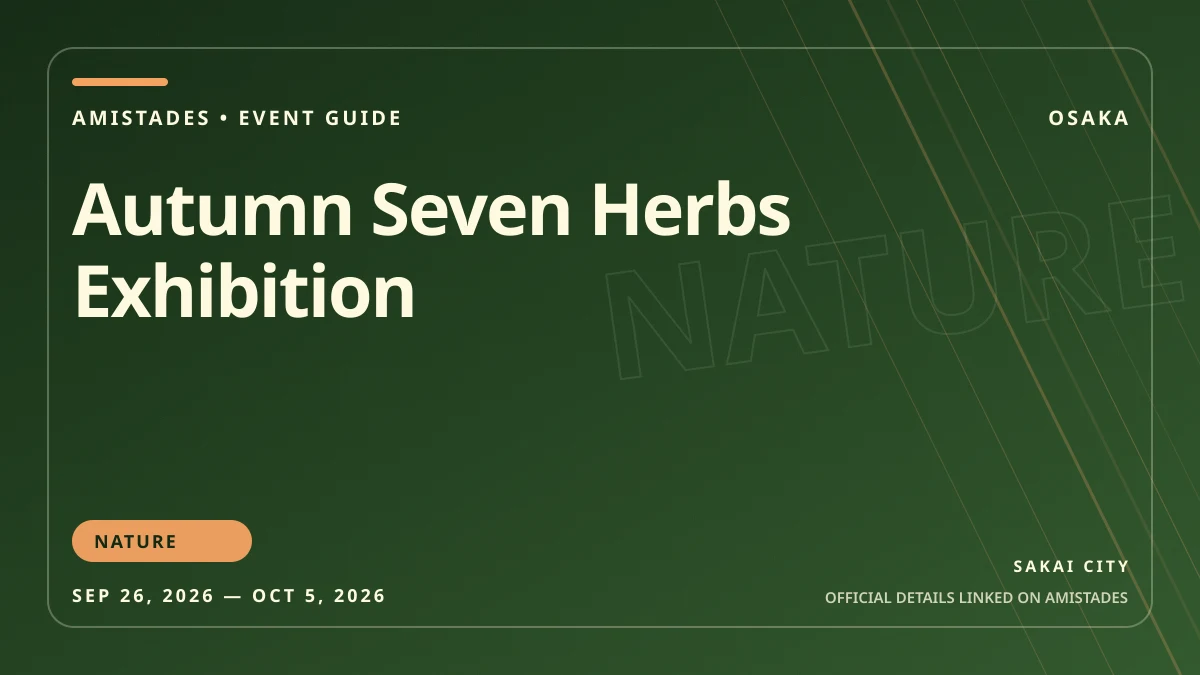 Autumn Seven Herbs Exhibition poster and event artwork