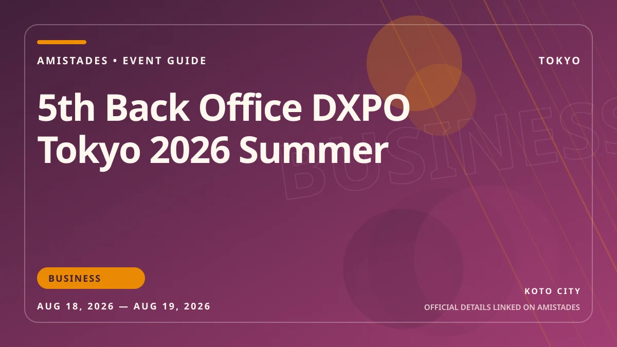 5th Back Office DXPO Tokyo 2026 Summer poster and event artwork