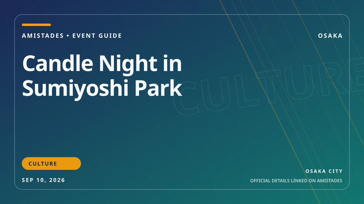 Candle Night in Sumiyoshi Park poster and event artwork