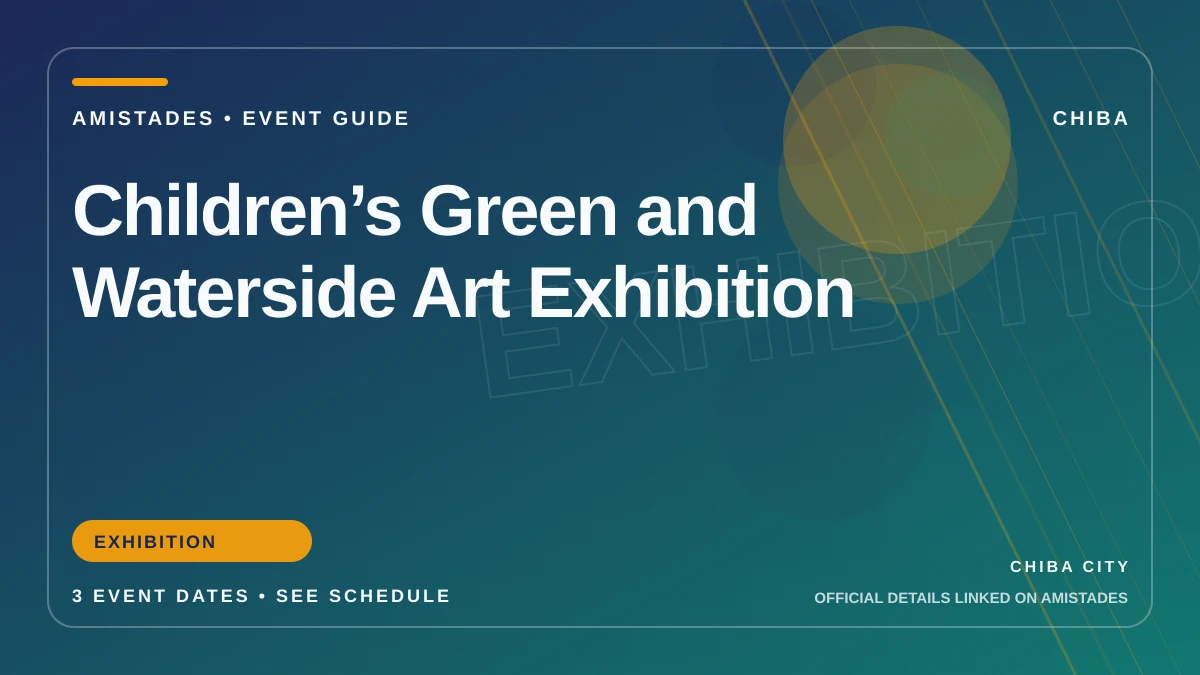 Children’s Green and Waterside Art Exhibition Amistades event-guide cover