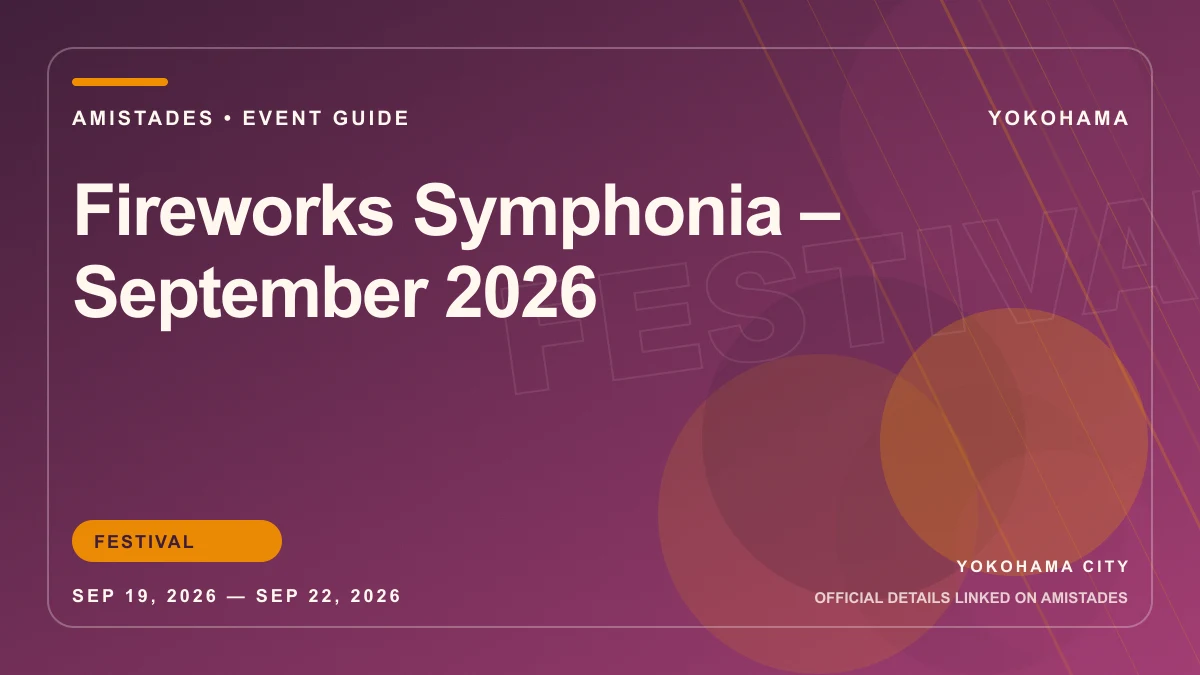Fireworks Symphonia – September 2026 poster and event artwork
