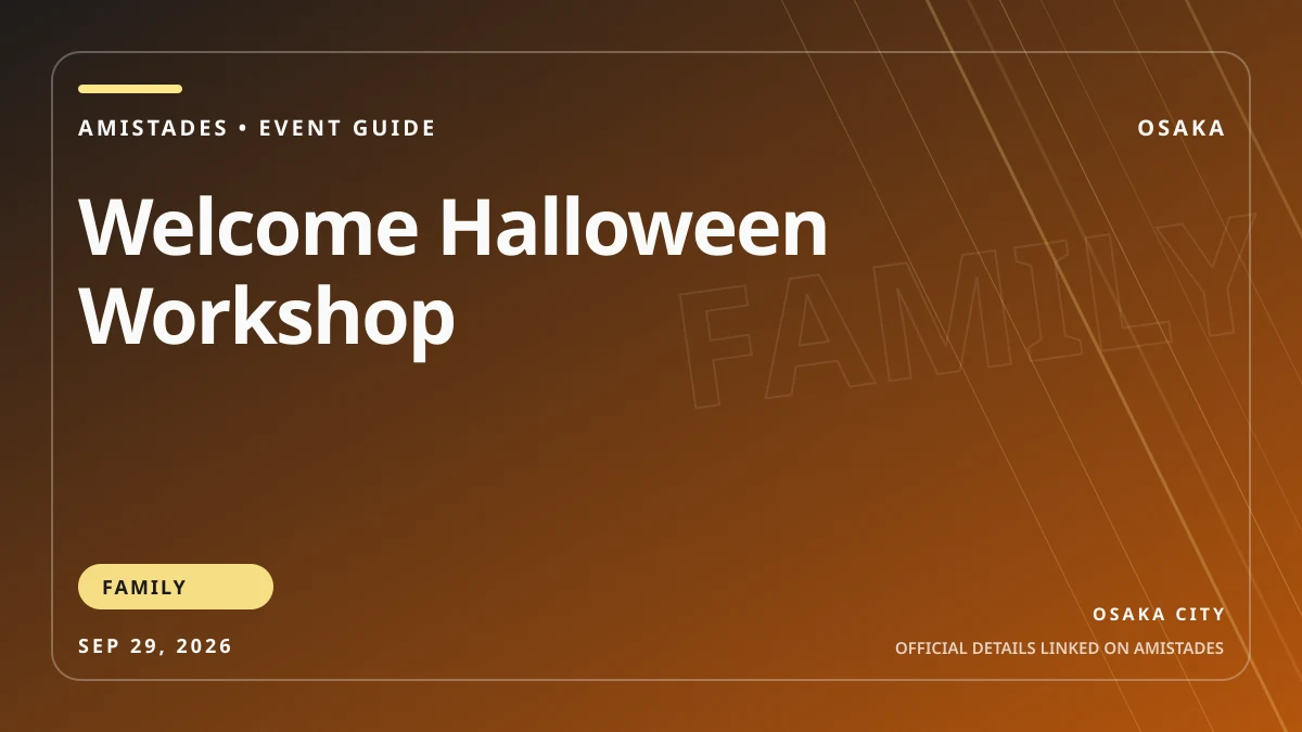 Welcome Halloween Workshop poster and event artwork