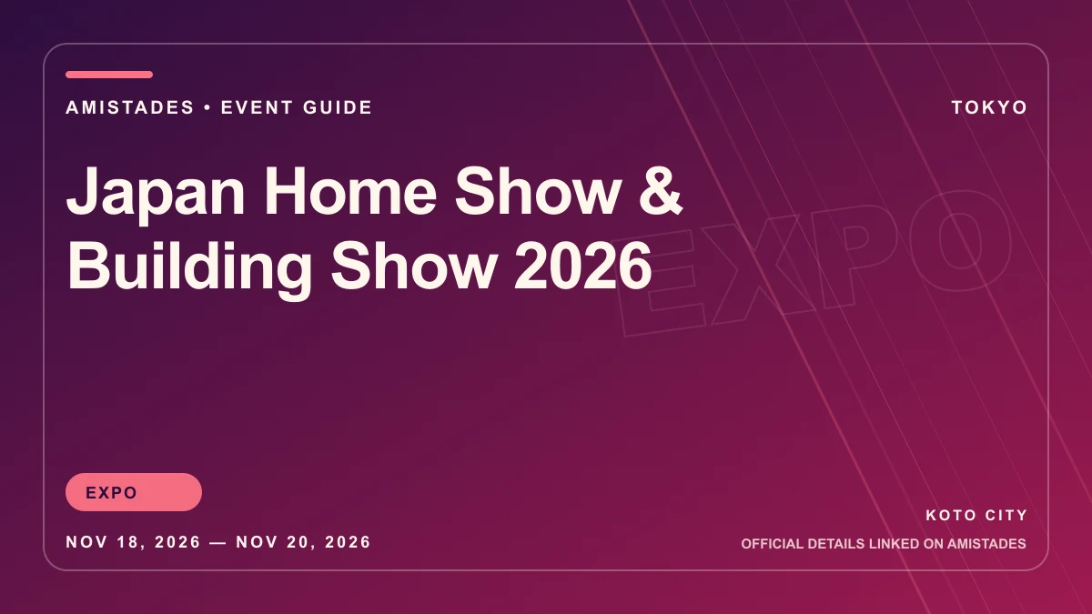 Japan Home Show & Building Show 2026 poster and event artwork