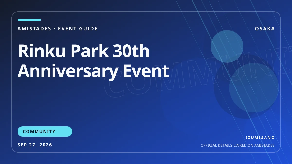 Rinku Park 30th Anniversary Event poster and event artwork