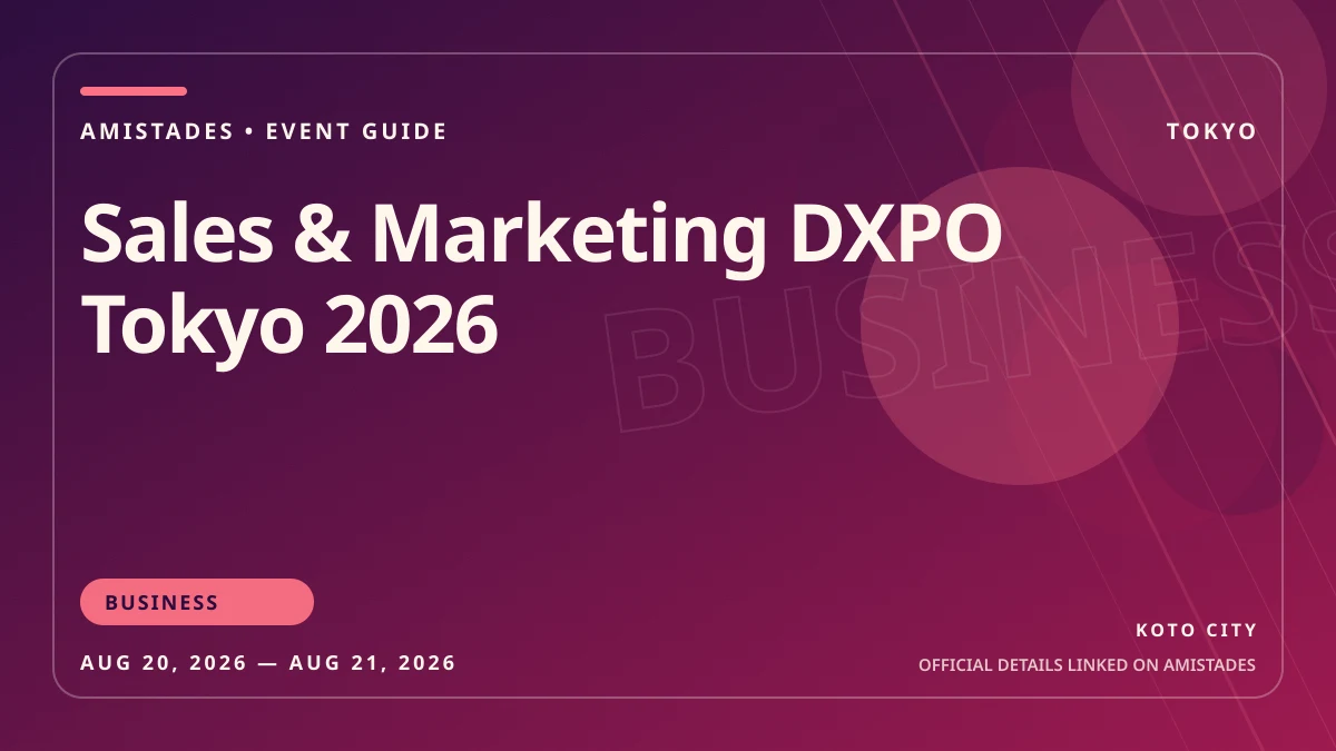 Sales & Marketing DXPO Tokyo 2026 poster and event artwork