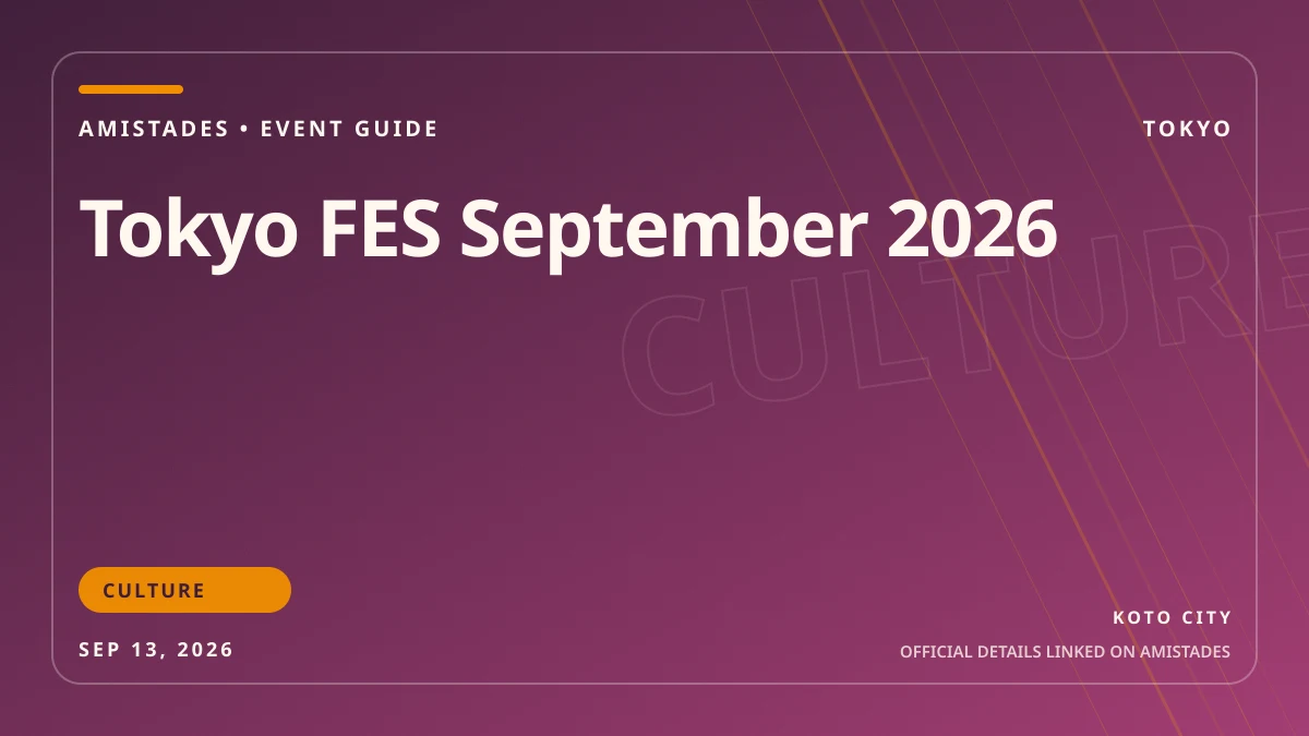 Tokyo FES September 2026 poster and event artwork