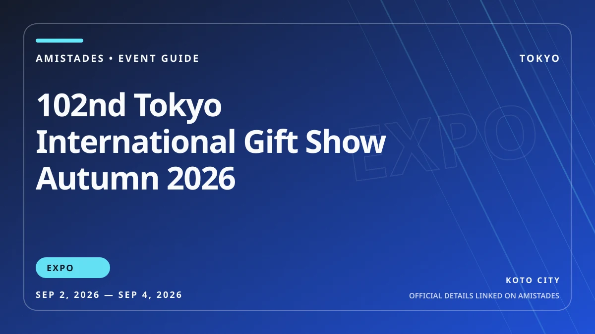 102nd Tokyo International Gift Show Autumn 2026 poster and event artwork