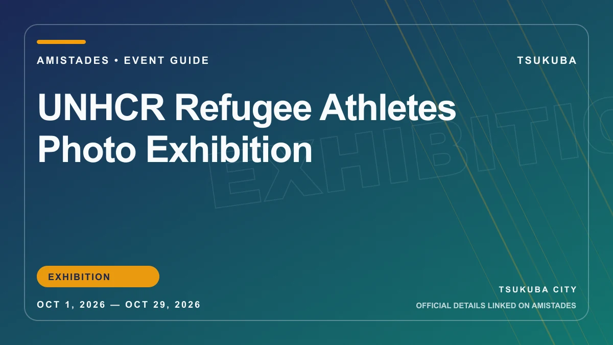 UNHCR Refugee Athletes Photo Exhibition Amistades event-guide cover