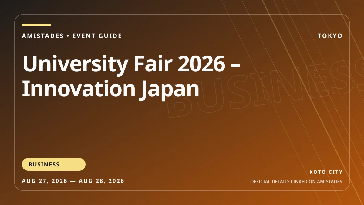 University Fair 2026 – Innovation Japan poster and event artwork