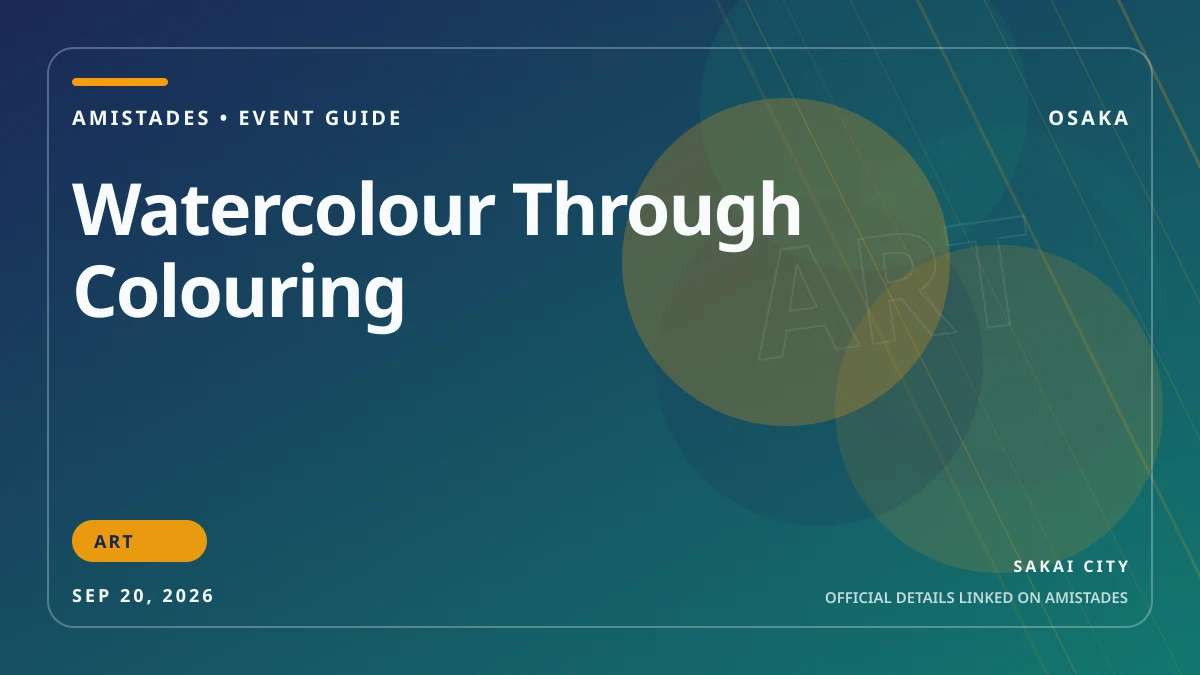 Watercolour Through Colouring poster and event artwork
