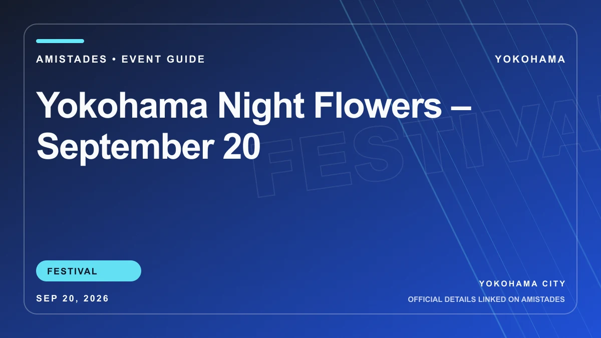 Yokohama Night Flowers – September 20 poster and event artwork
